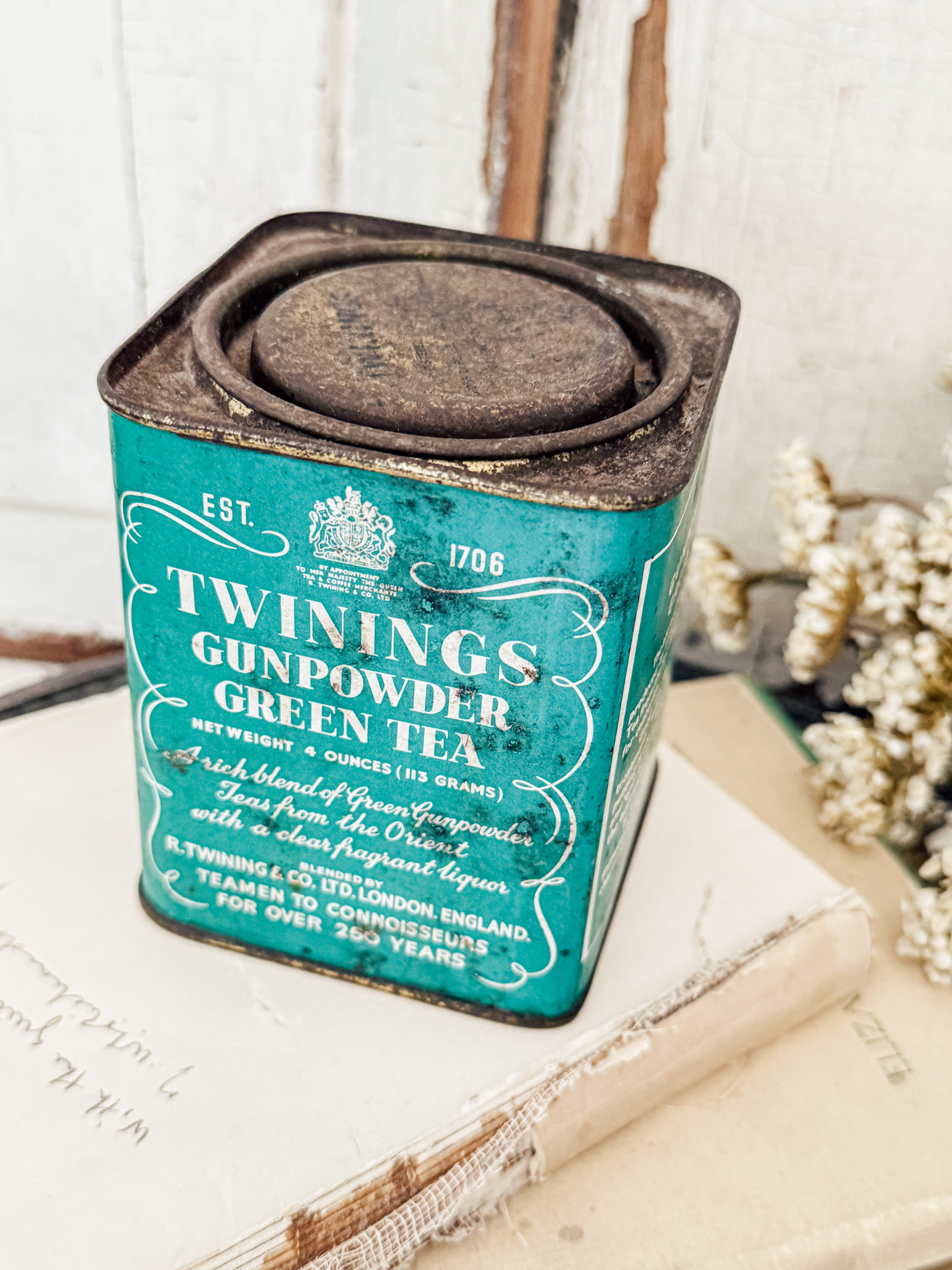 1970’s Vintage Twinings Gunpowder Green Tea tin