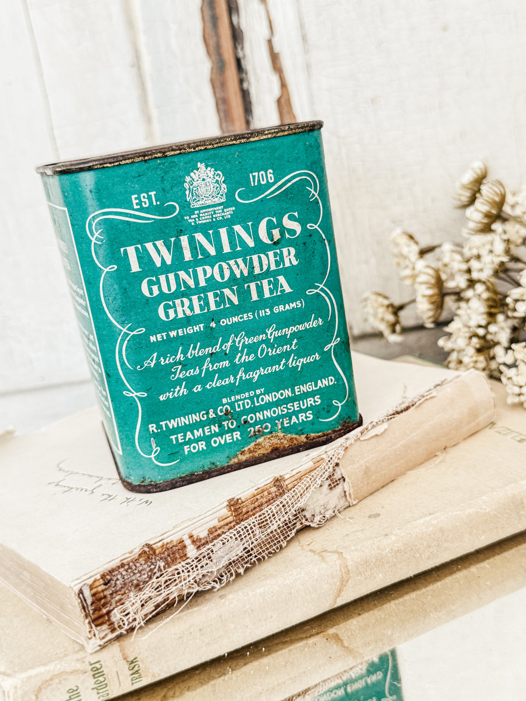 1970’s Vintage Twinings Gunpowder Green Tea tin