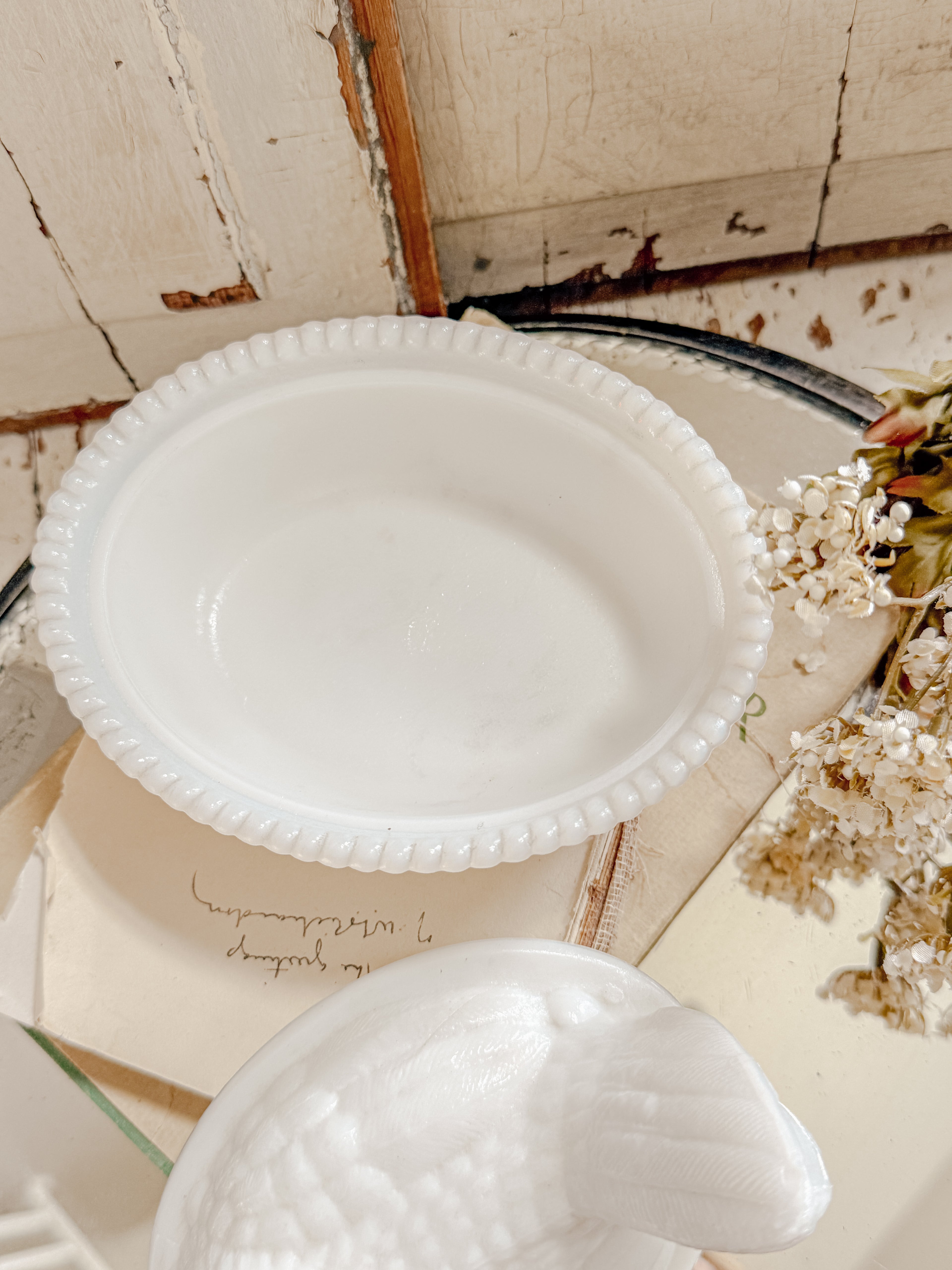 Vintage Westmoreland Hen Dish