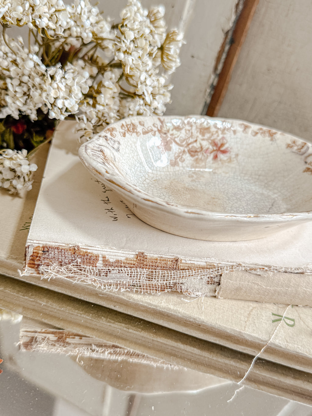 Late 1800’s ironstone Transferware butter dish