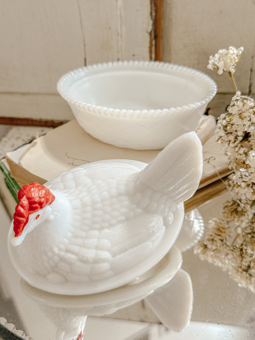 Vintage Westmoreland Hen Dish