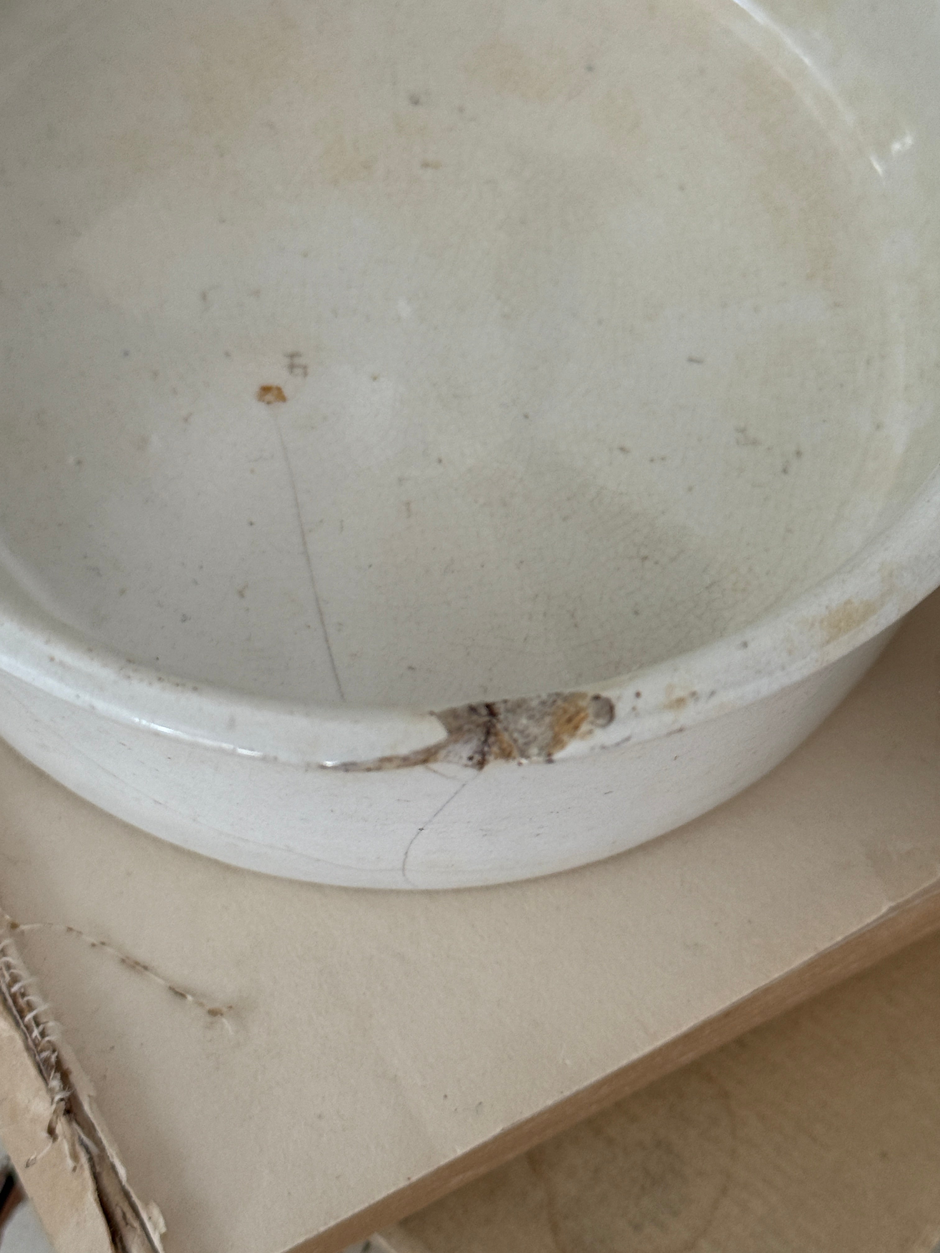 Vintage English XL meat pot rare size