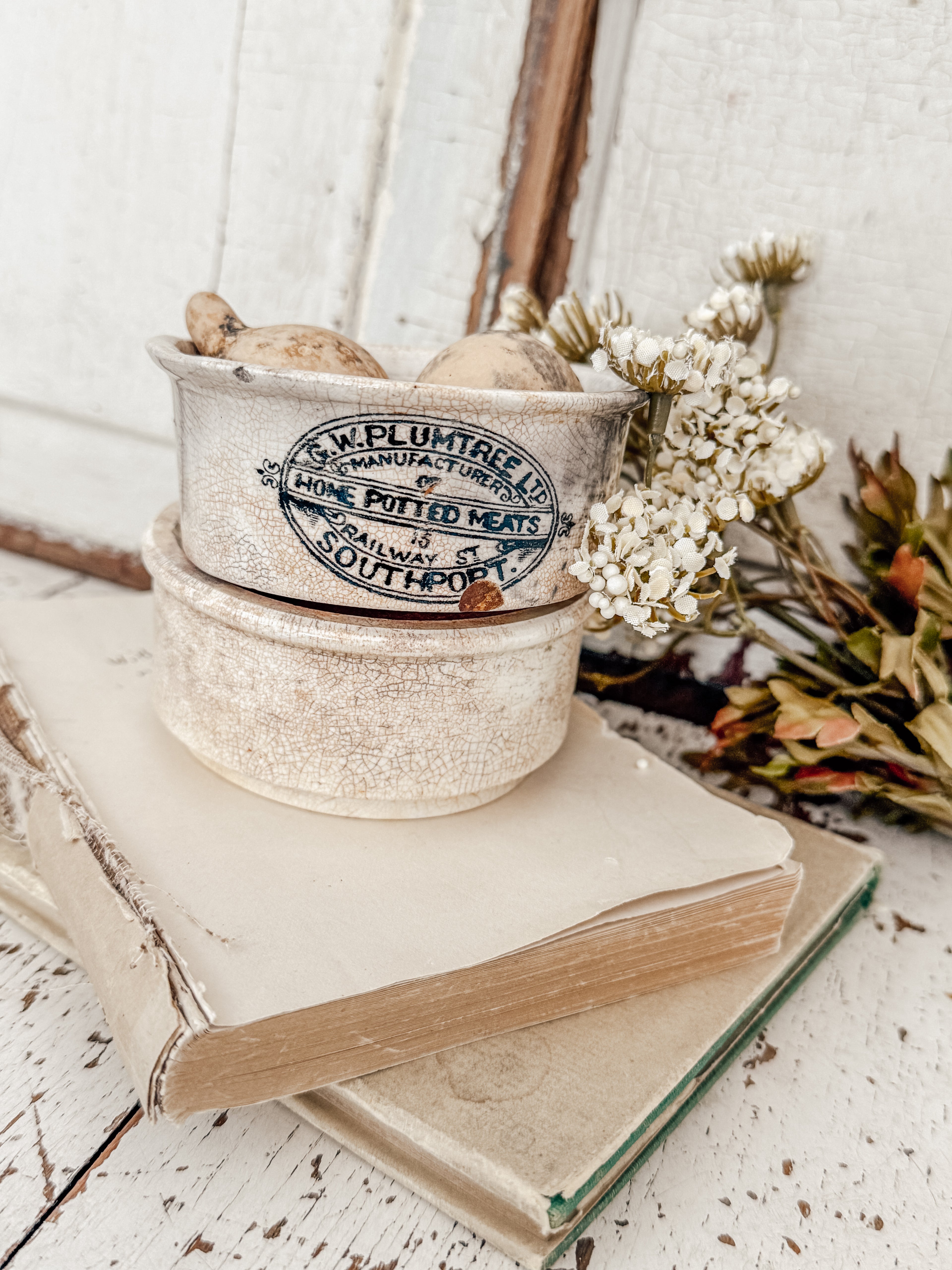 Vintage English Ironstone Meat Pot