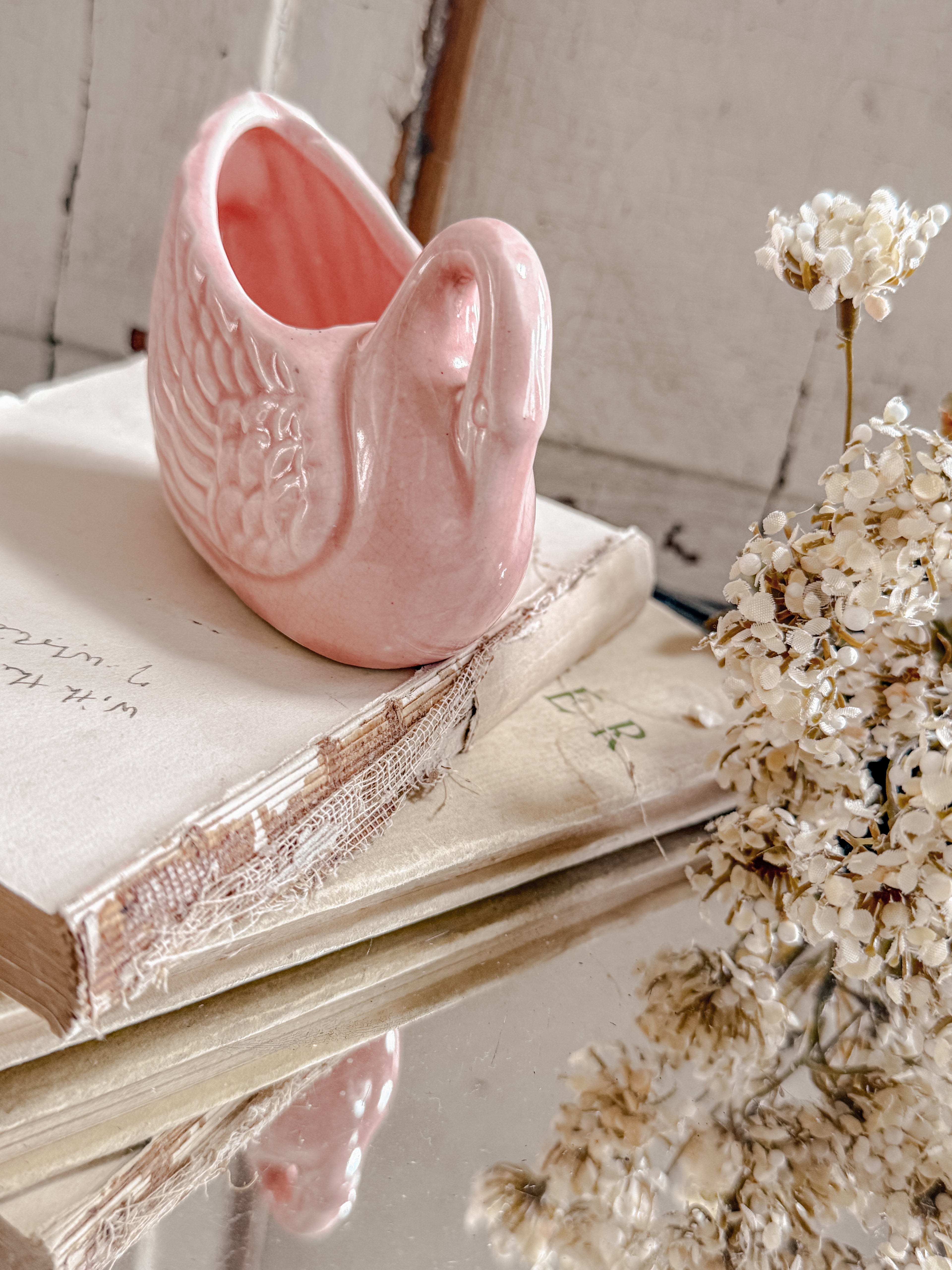 Vintage Mid Century Modern Swan Planter