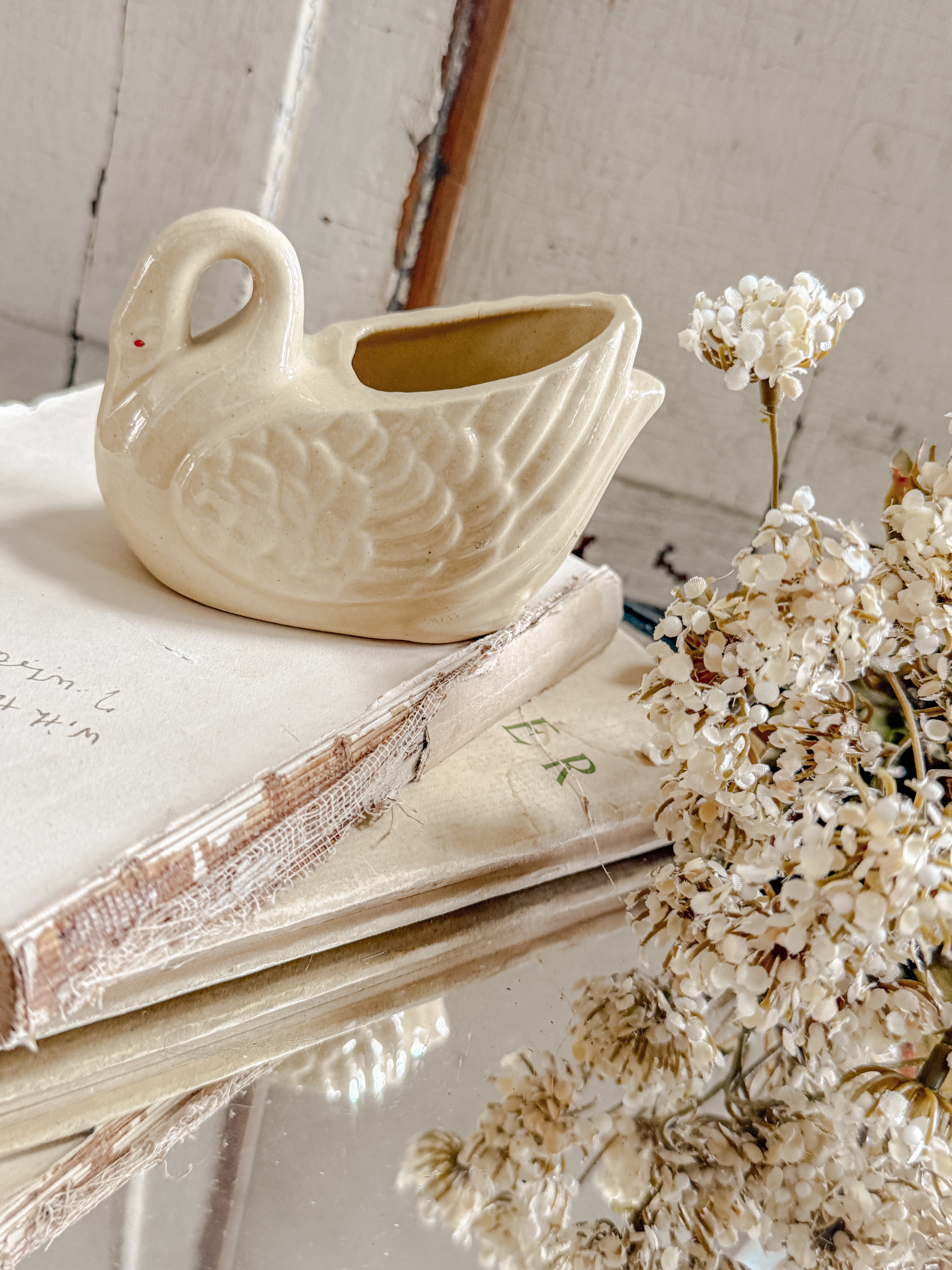 Vintage Mid Century Modern Swan Planter