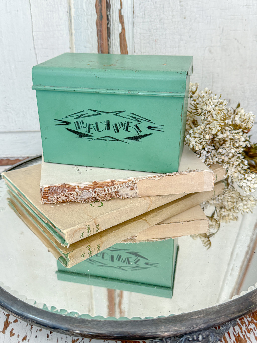 1930’s Jadeite green Monarch Food Chef recipe box