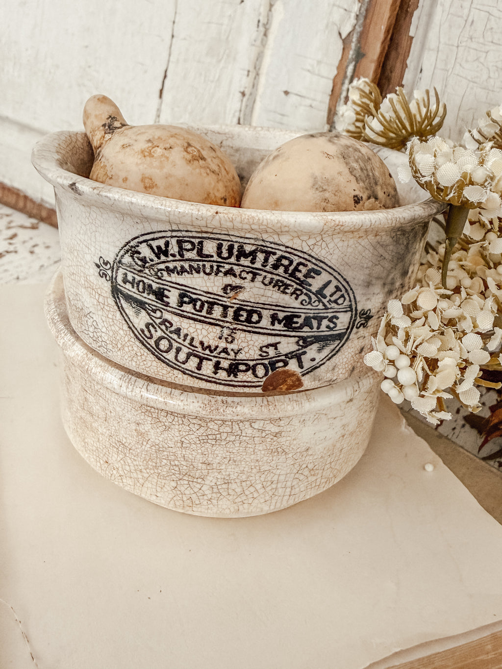 Vintage English Ironstone Meat Pot