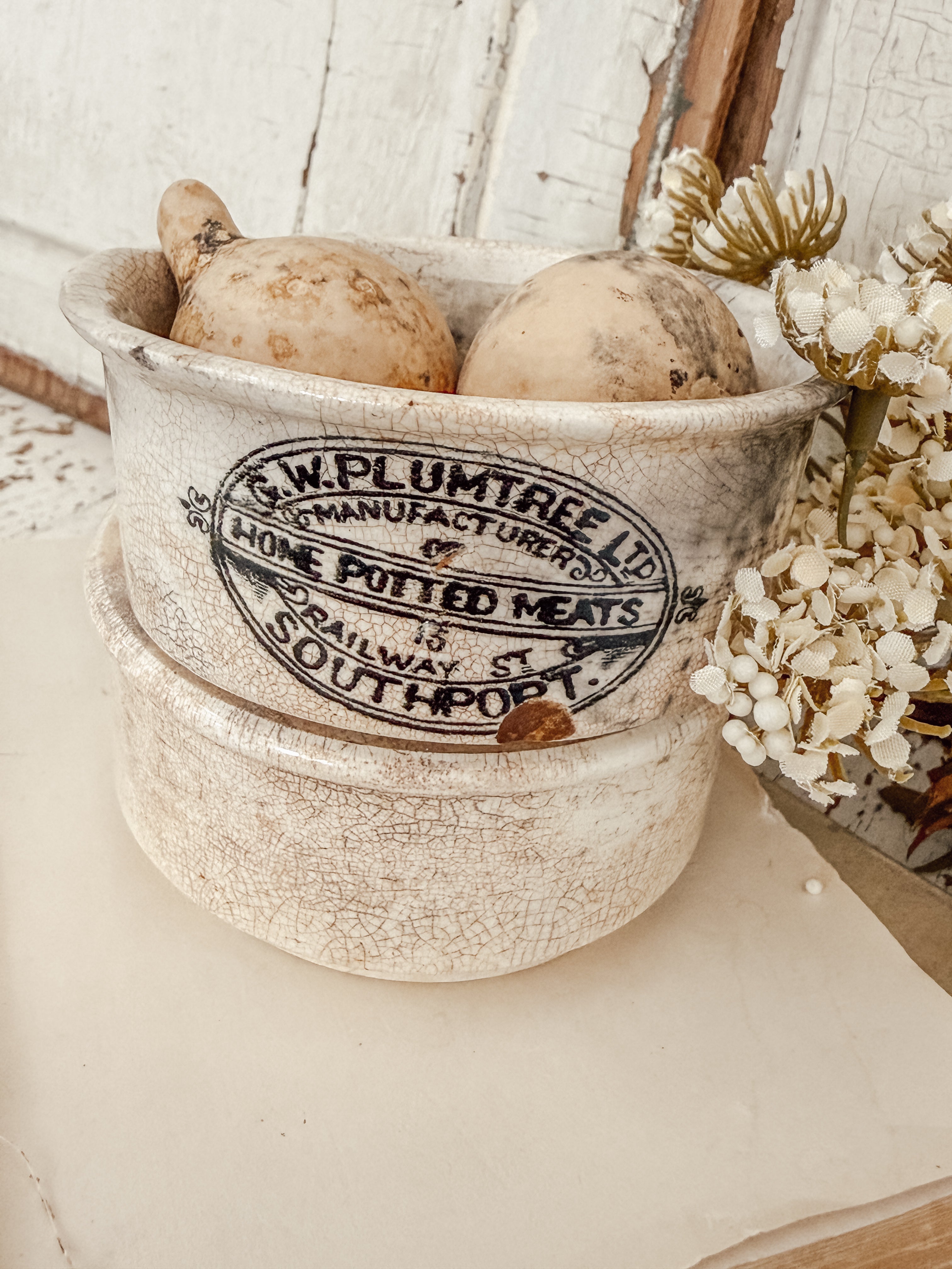 Vintage English Ironstone Meat Pot