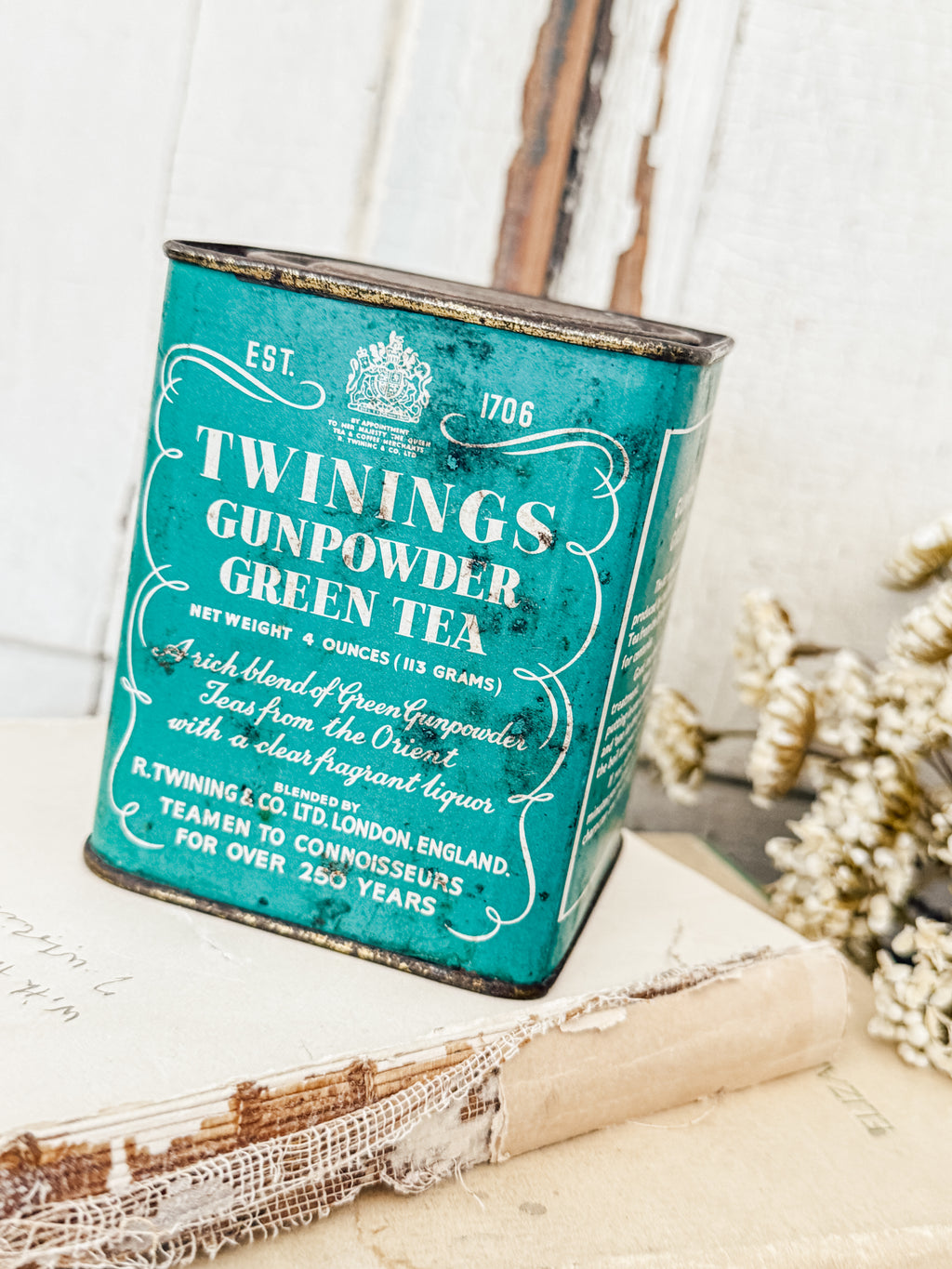 1970’s Vintage Twinings Gunpowder Green Tea tin